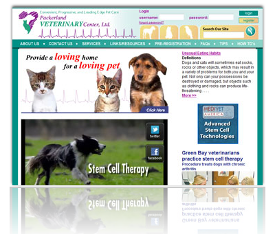 Packerland Veterinary Center Website