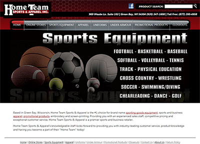 Home Team Sports & Apparel Home Page