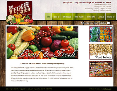 The Veggie Shed Home Page