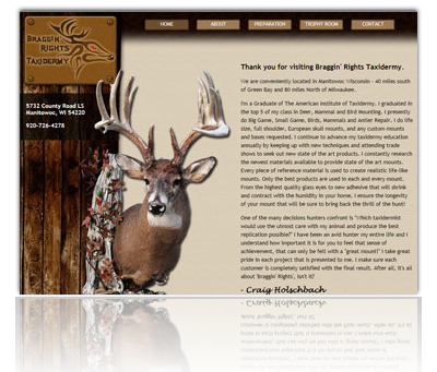 Braggin' Rights Taxidermy Website