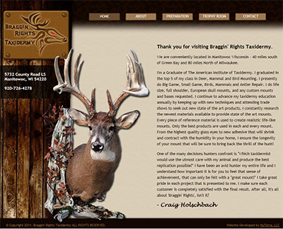 Braggin' Rights Taxidermy Home Page