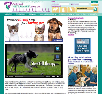 Packerland Veterinary Center Home Page